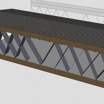 简易桥梁过道SU模型下载_sketchup草图大师SKP模型