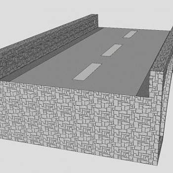 石制公路拱桥SU模型下载_sketchup草图大师SKP模型