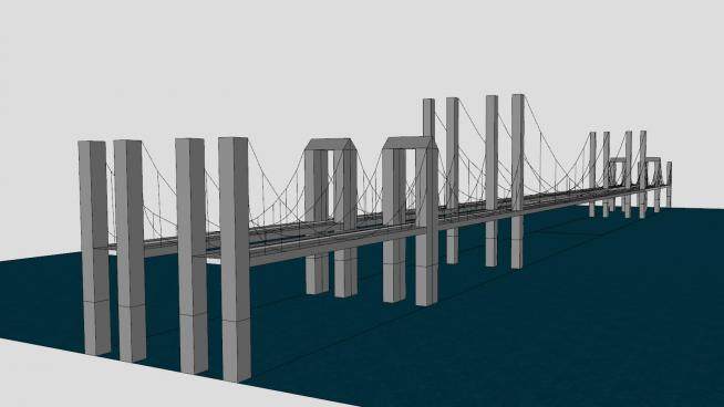 跨海大桥SU模型下载_sketchup草图大师SKP模型
