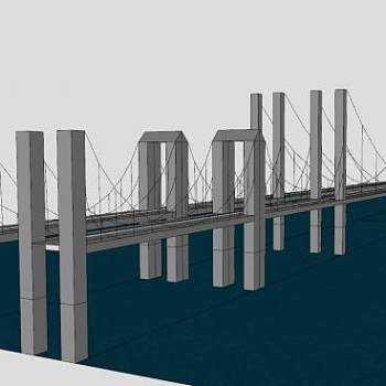 跨海大桥SU模型下载_sketchup草图大师SKP模型