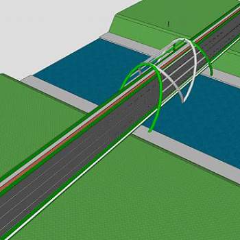 钢制公路桥梁SU模型下载_sketchup草图大师SKP模型