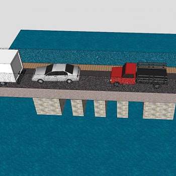 混凝土桥梁SU模型下载_sketchup草图大师SKP模型