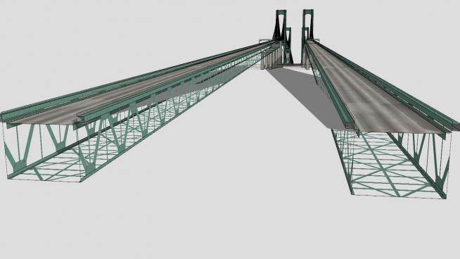 特拉华州纪念大桥桥梁SU模型下载_sketchup草图大师SKP模型