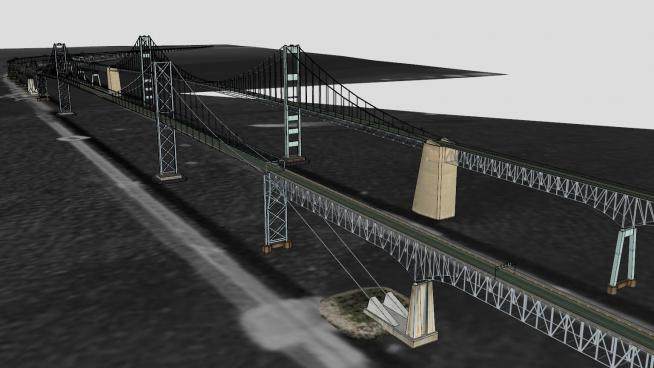 切萨皮克湾大桥建筑SU模型下载_sketchup草图大师SKP模型