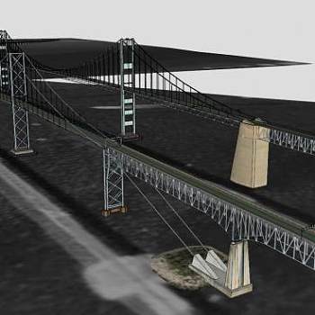 切萨皮克湾大桥建筑SU模型下载_sketchup草图大师SKP模型