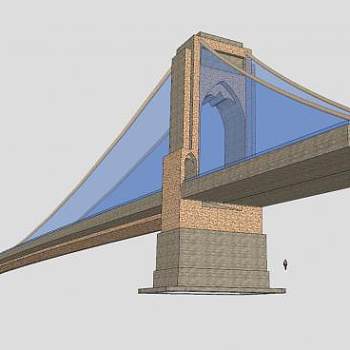 公路桥梁玻璃梁架SU模型下载_sketchup草图大师SKP模型