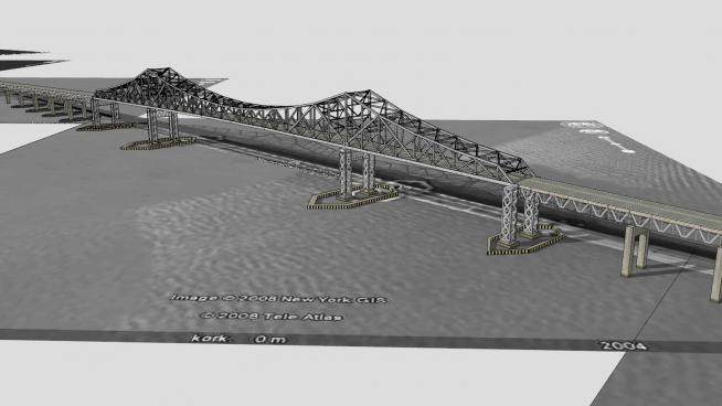悬索桥大桥建筑SU模型下载_sketchup草图大师SKP模型