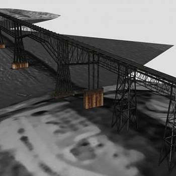 波基普西桥大桥桥梁SU模型下载_sketchup草图大师SKP模型