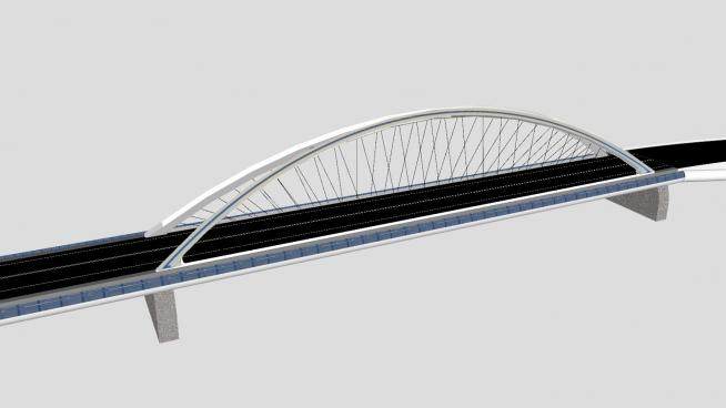 阿波罗大桥建筑SU模型下载_sketchup草图大师SKP模型