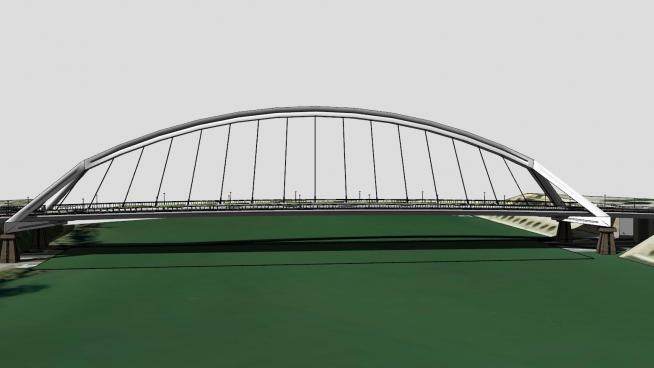 船桥桥梁建筑SU模型下载_sketchup草图大师SKP模型