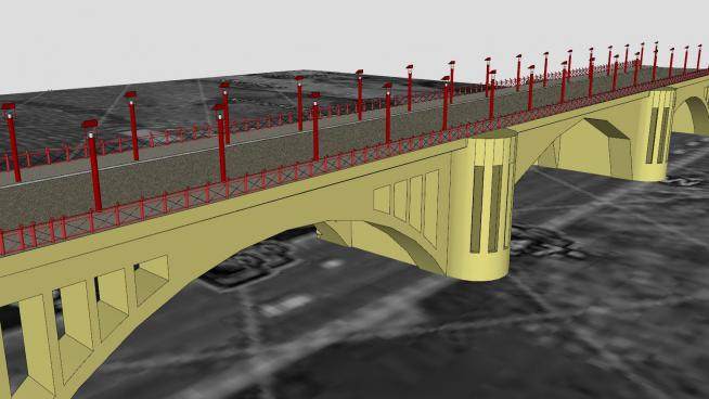 圣特尔莫大桥桥梁SU模型下载_sketchup草图大师SKP模型
