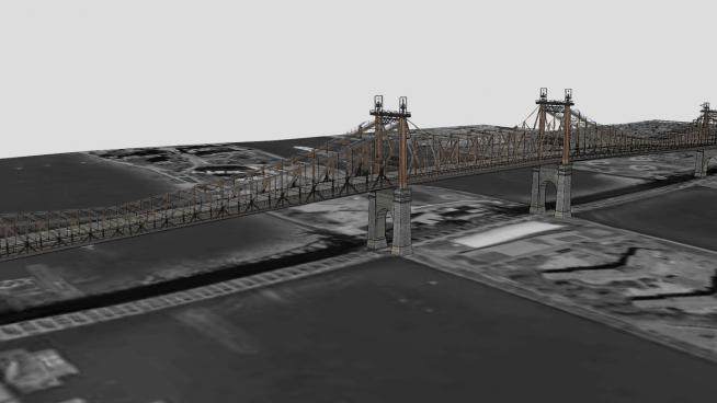 昆斯伯勒大桥高架桥SU模型下载_sketchup草图大师SKP模型