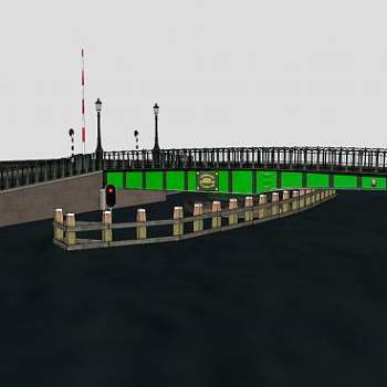 新农舍桥梁建筑SU模型下载_sketchup草图大师SKP模型