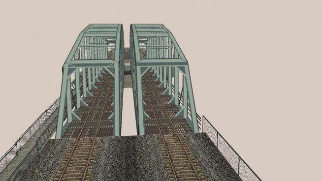 哈米林纳铁路桥建筑SU模型下载_sketchup草图大师SKP模型