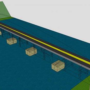 布莱克斯堡桥梁SU模型下载_sketchup草图大师SKP模型