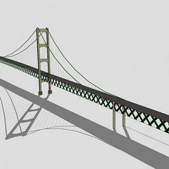 麦基诺大桥SU模型下载_sketchup草图大师SKP模型