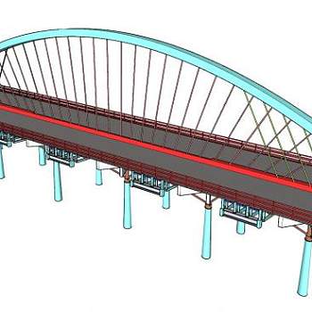 奥斯特拉达桥梁SU模型下载_sketchup草图大师SKP模型