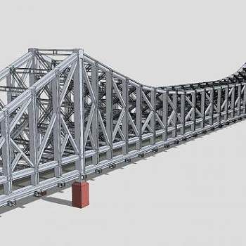印度加尔各答市豪拉桥SU模型下载_sketchup草图大师SKP模型