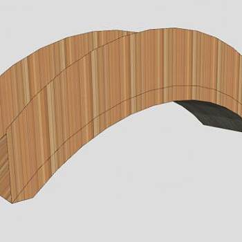 简易木拱桥SU模型下载_sketchup草图大师SKP模型