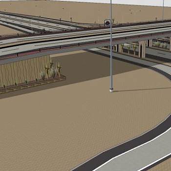 亚利桑那州公路架桥SU模型下载_sketchup草图大师SKP模型