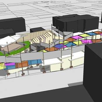 剑桥城市市场建筑SU模型下载_sketchup草图大师SKP模型