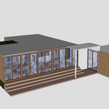 集装箱房屋建筑SU模型下载_sketchup草图大师SKP模型