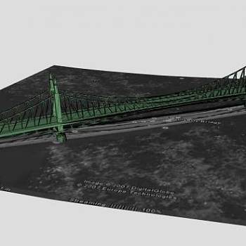 布达佩斯自由桥SU模型下载_sketchup草图大师SKP模型