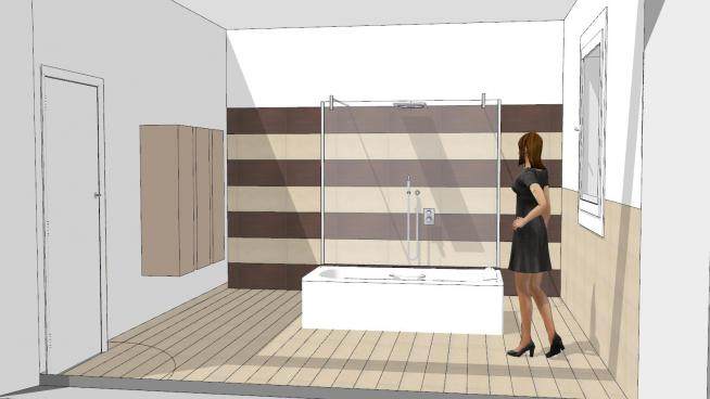 室内浴室淋浴器SU模型下载_sketchup草图大师SKP模型