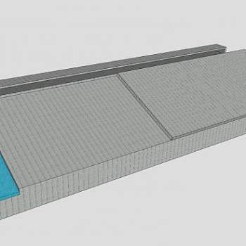 小型大坝建筑SU模型下载_sketchup草图大师SKP模型