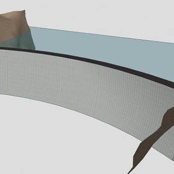 江河大坝建筑SU模型下载_sketchup草图大师SKP模型