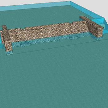 比西亚河上的水坝SU模型下载_sketchup草图大师SKP模型