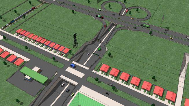 高速公路道路设施SU模型下载_sketchup草图大师SKP模型