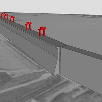 简易三峡大坝SU模型下载_sketchup草图大师SKP模型