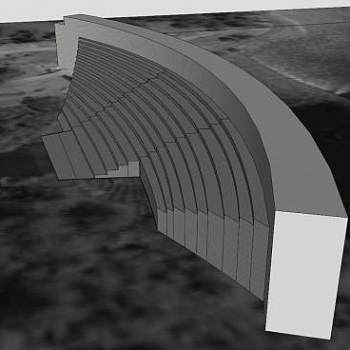 旧金山水坝SU模型下载_sketchup草图大师SKP模型