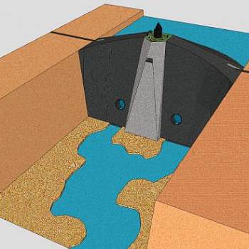 大型水坝SU模型下载_sketchup草图大师SKP模型