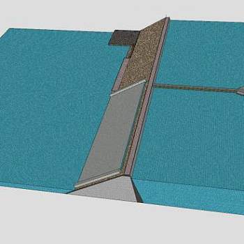 水库河堤大坝SU模型下载_sketchup草图大师SKP模型