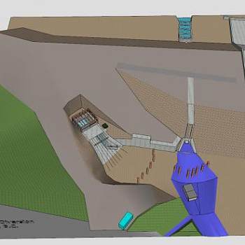 霍伊河引水装置建筑SU模型下载_sketchup草图大师SKP模型