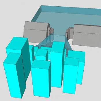 简易水库大坝SU模型下载_sketchup草图大师SKP模型