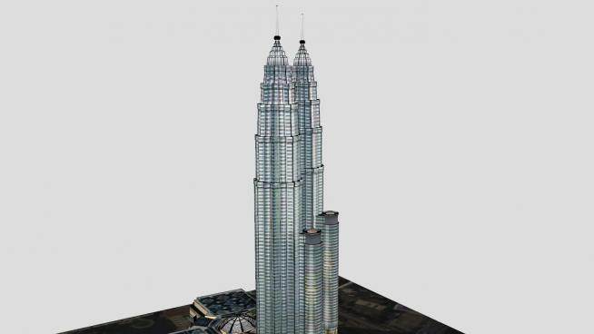 马来西亚石油公司建筑SU模型下载_sketchup草图大师SKP模型