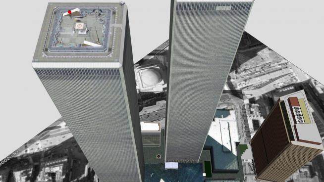 世界贸易中心综合大楼建筑SU模型下载_sketchup草图大师SKP模型