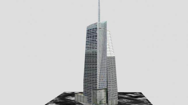 美国银行大厦建筑SU模型下载_sketchup草图大师SKP模型