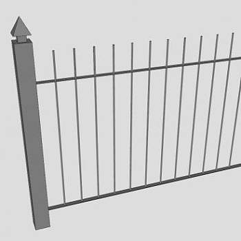 简易透景护栏SU模型下载_sketchup草图大师SKP模型