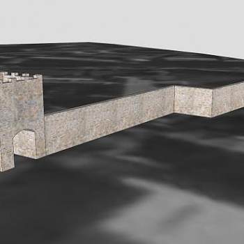 中世纪基尔肯尼城墙SU模型下载_sketchup草图大师SKP模型