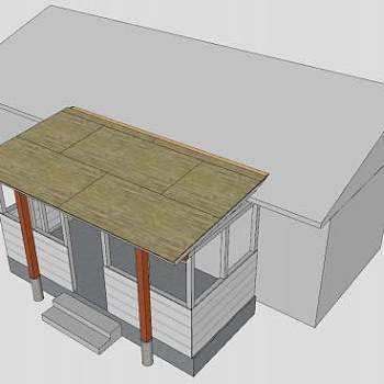 小型房屋围墙SU模型下载_sketchup草图大师SKP模型