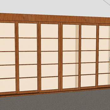 现代屏风窗墙SU模型下载_sketchup草图大师SKP模型