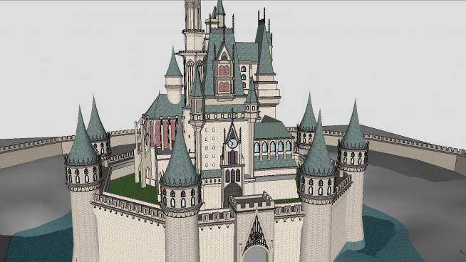 童话城堡古建筑SU模型下载_sketchup草图大师SKP模型