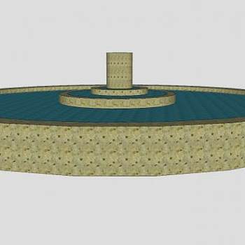 现代水景水池SU模型下载_sketchup草图大师SKP模型
