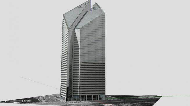 公司建造大厦建筑SU模型下载_sketchup草图大师SKP模型