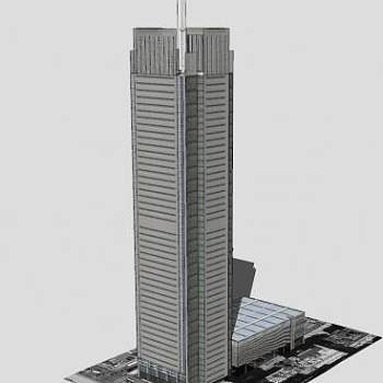 纽约时报大厦建筑SU模型下载_sketchup草图大师SKP模型