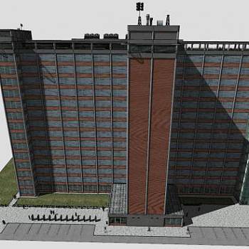 行政大楼建筑SU模型下载_sketchup草图大师SKP模型